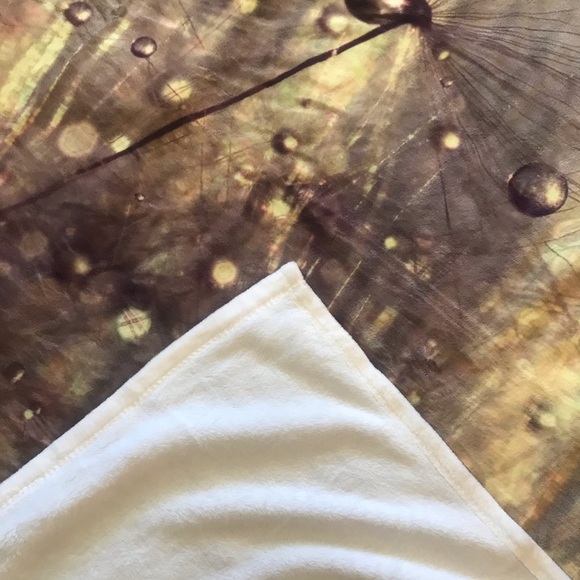New fleece blanket art inspired rain drop willow - Picture 3 of 4
